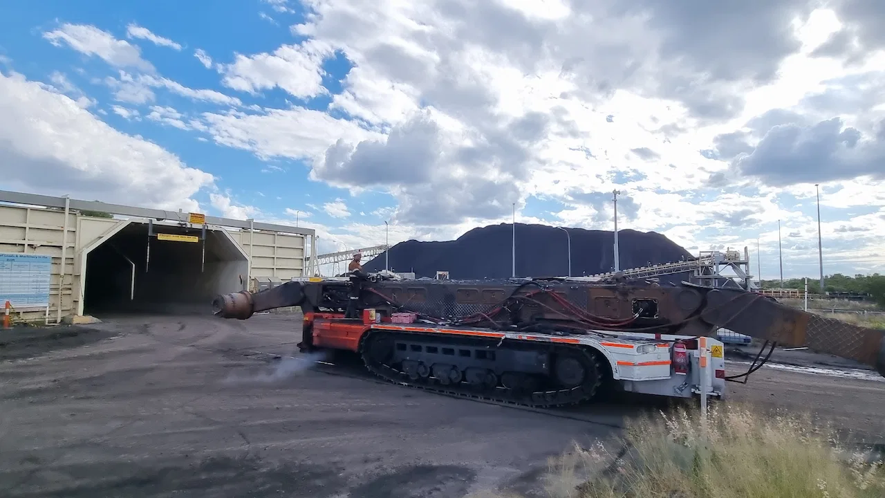 Machine at mining site