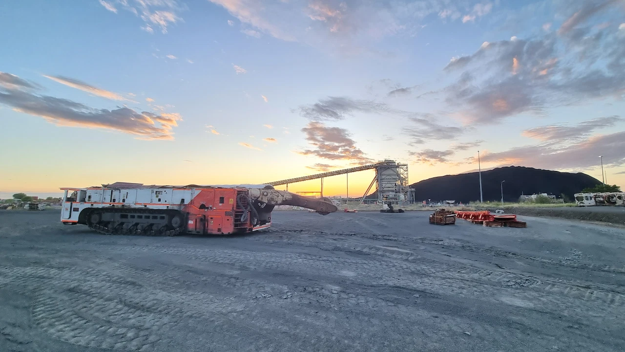 Machine at mining site