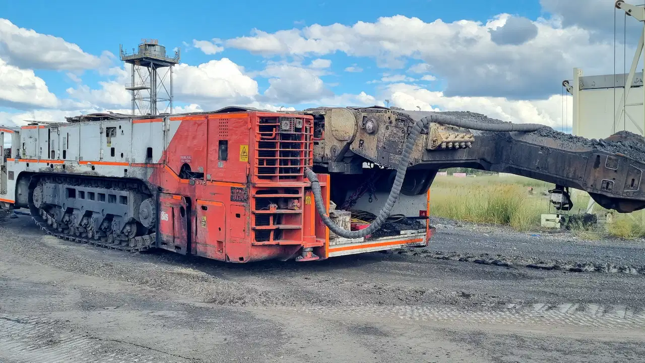 Machine at mining site