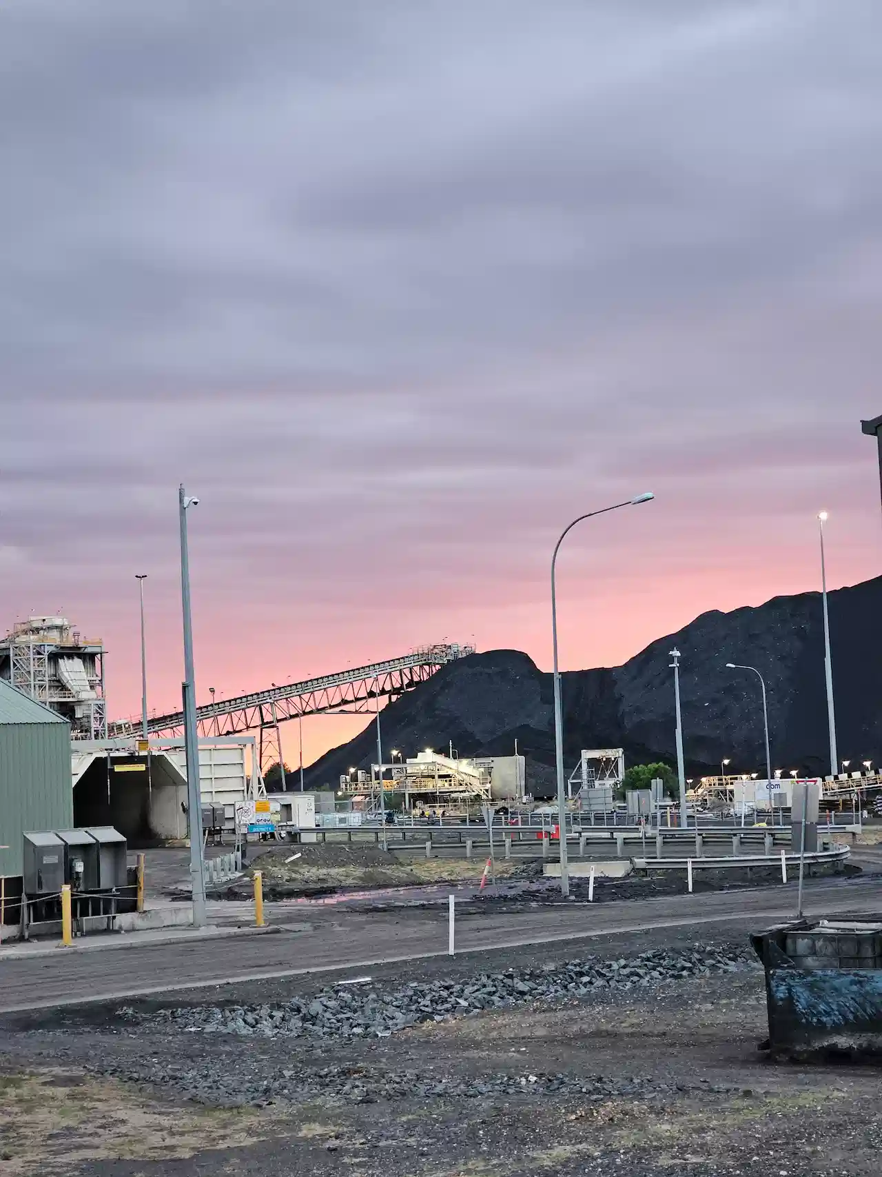 Machine at mining site