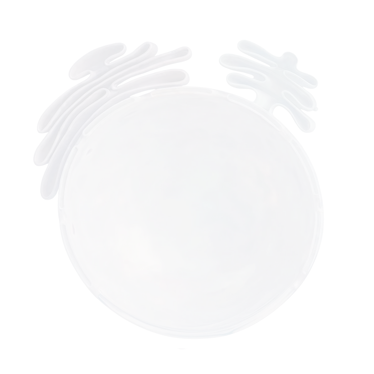 Illustration of a eukaryotic cell featuring a nucleus, rough endoplasmic reticulum, and Golgi apparatus.