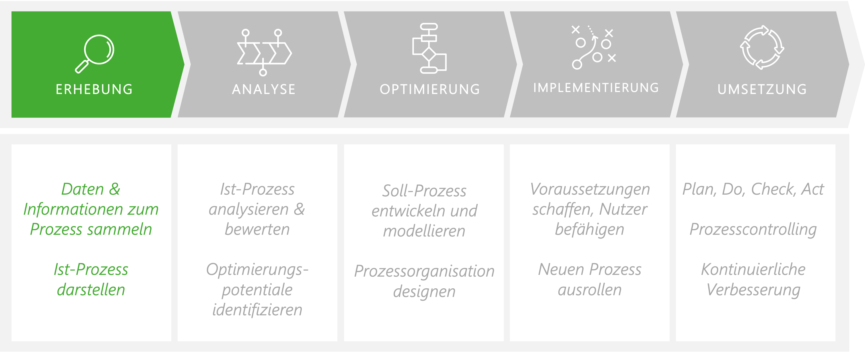 Die Prozesserhebung im Prozesslebenszyklus