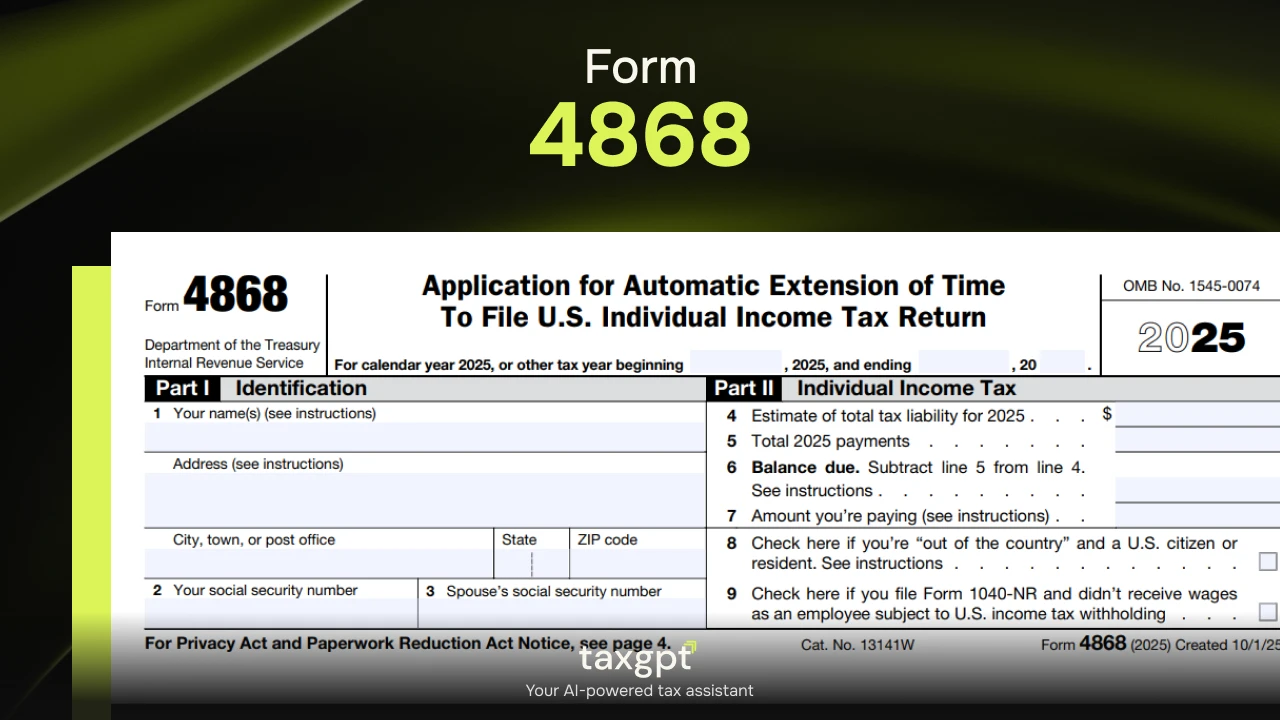 Form 4868 Checklist for Tax Professionals