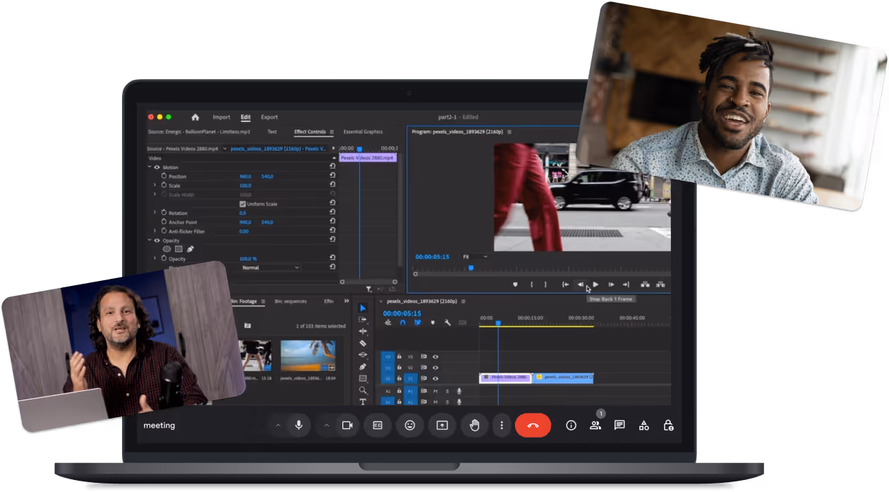 Video coaching call with a teacher sharing his screen