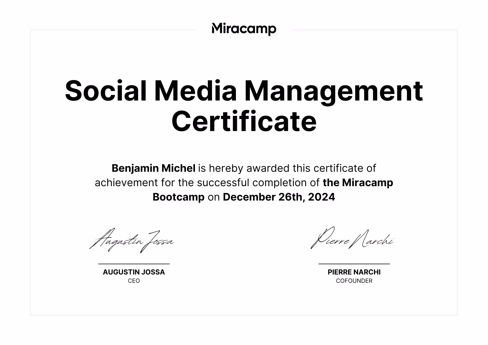 Social Media Management Certificate