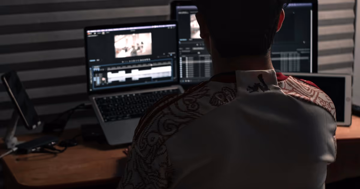 Video editor working