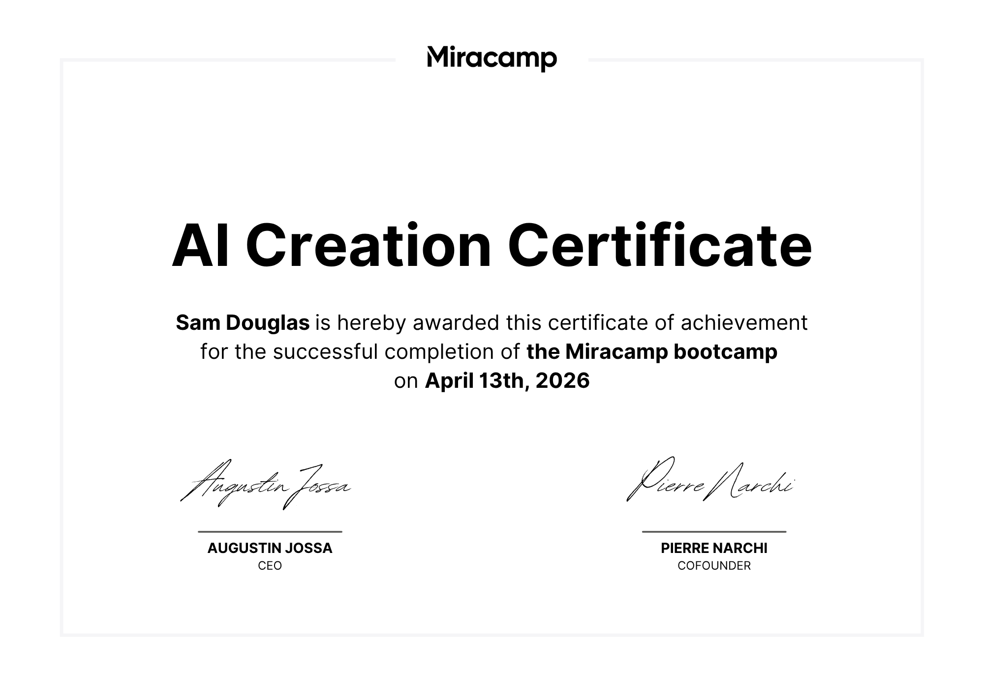 AI Creation Certificate