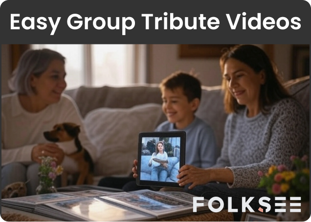 Folksee group video maker for a heartfelt memorial tribute — The Easiest Way to Create a Celebration of Life Video