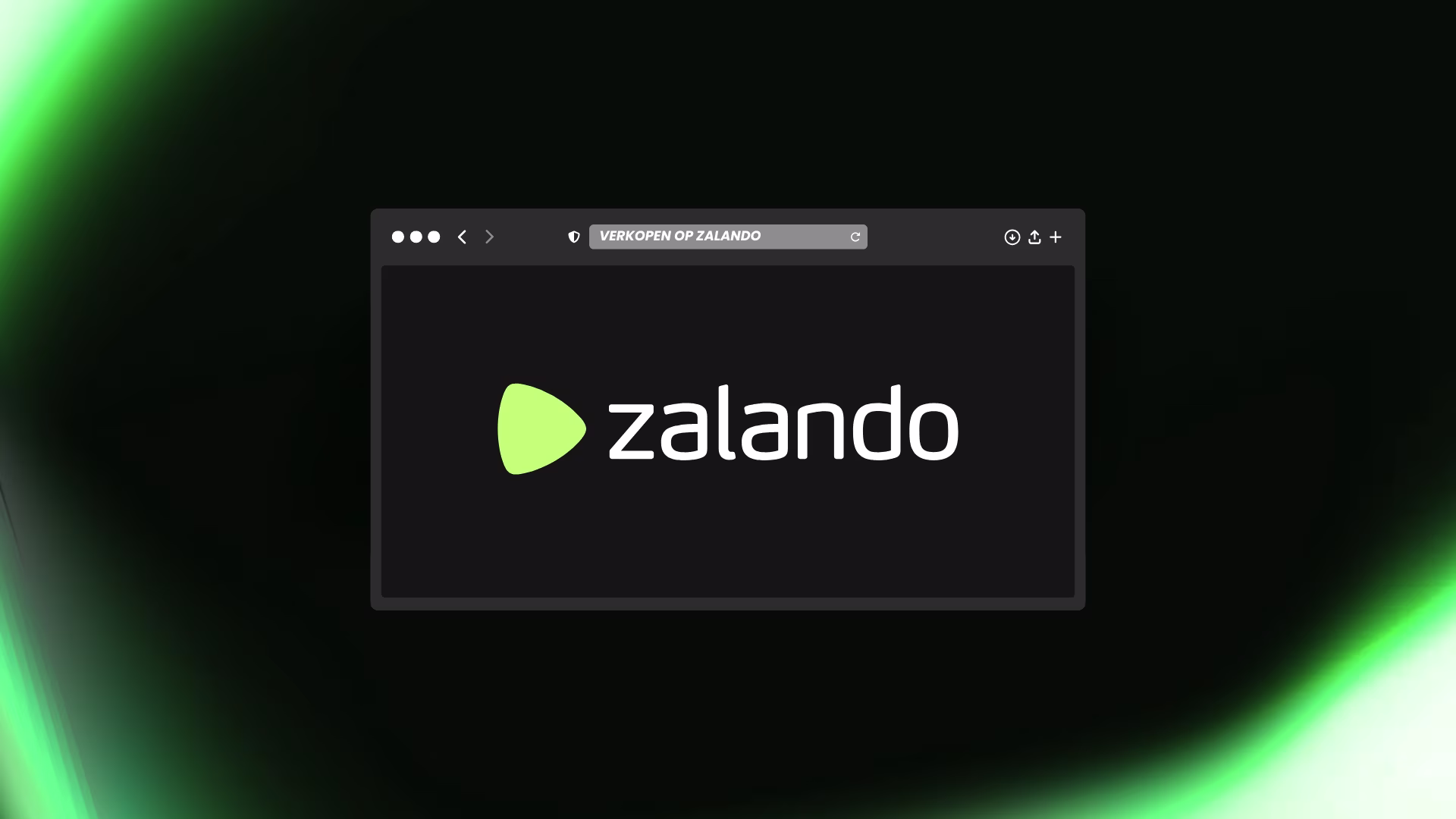 Visual van Zalando in een webbrowser