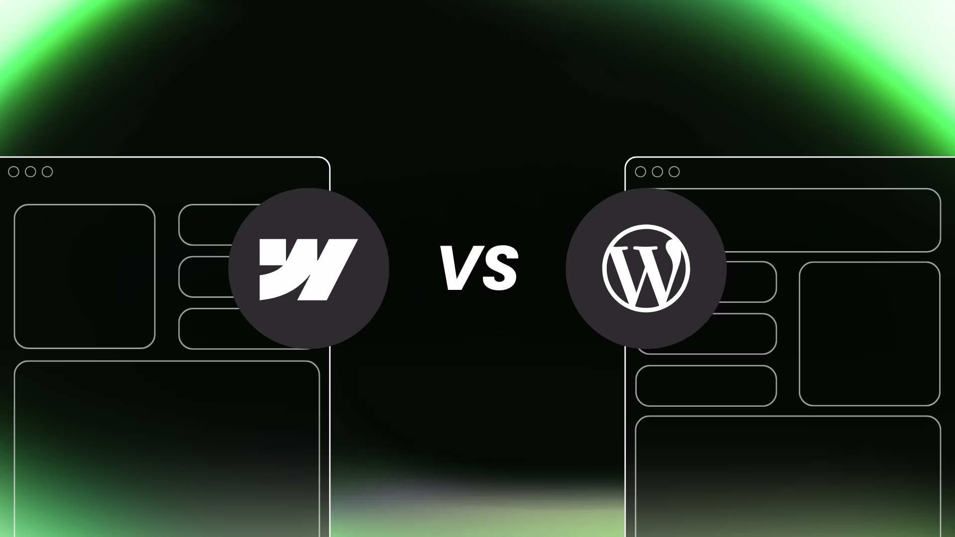 Webflow vs. Wordpress uitgelegd via een visual