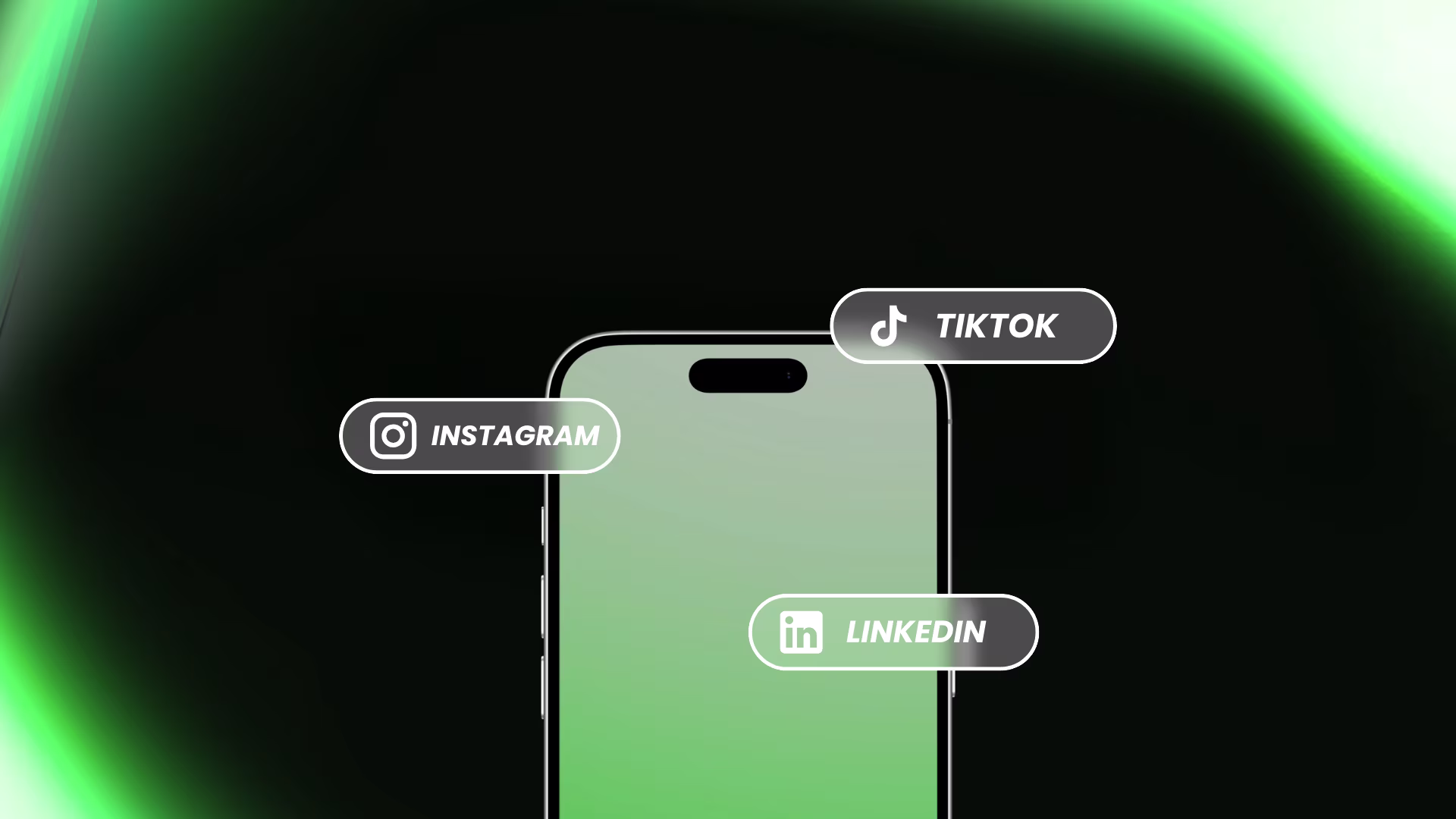 Verschillende social media kanalen op een telefoon