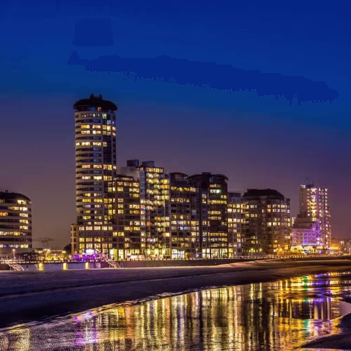 Boulevard van Vlissingen in de avond