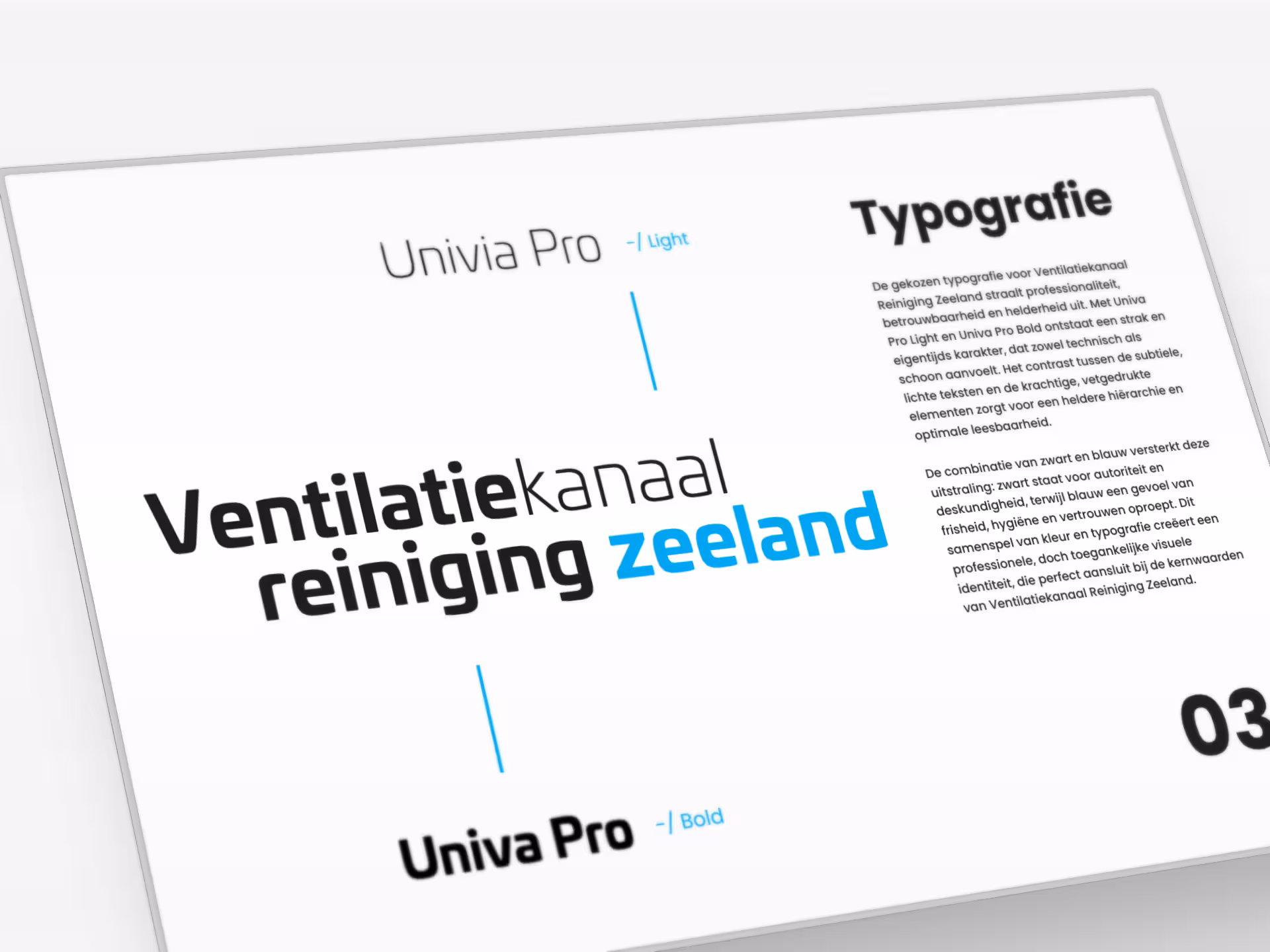 Huisstijl font van ventilatiekanaal reiniging Zeeland