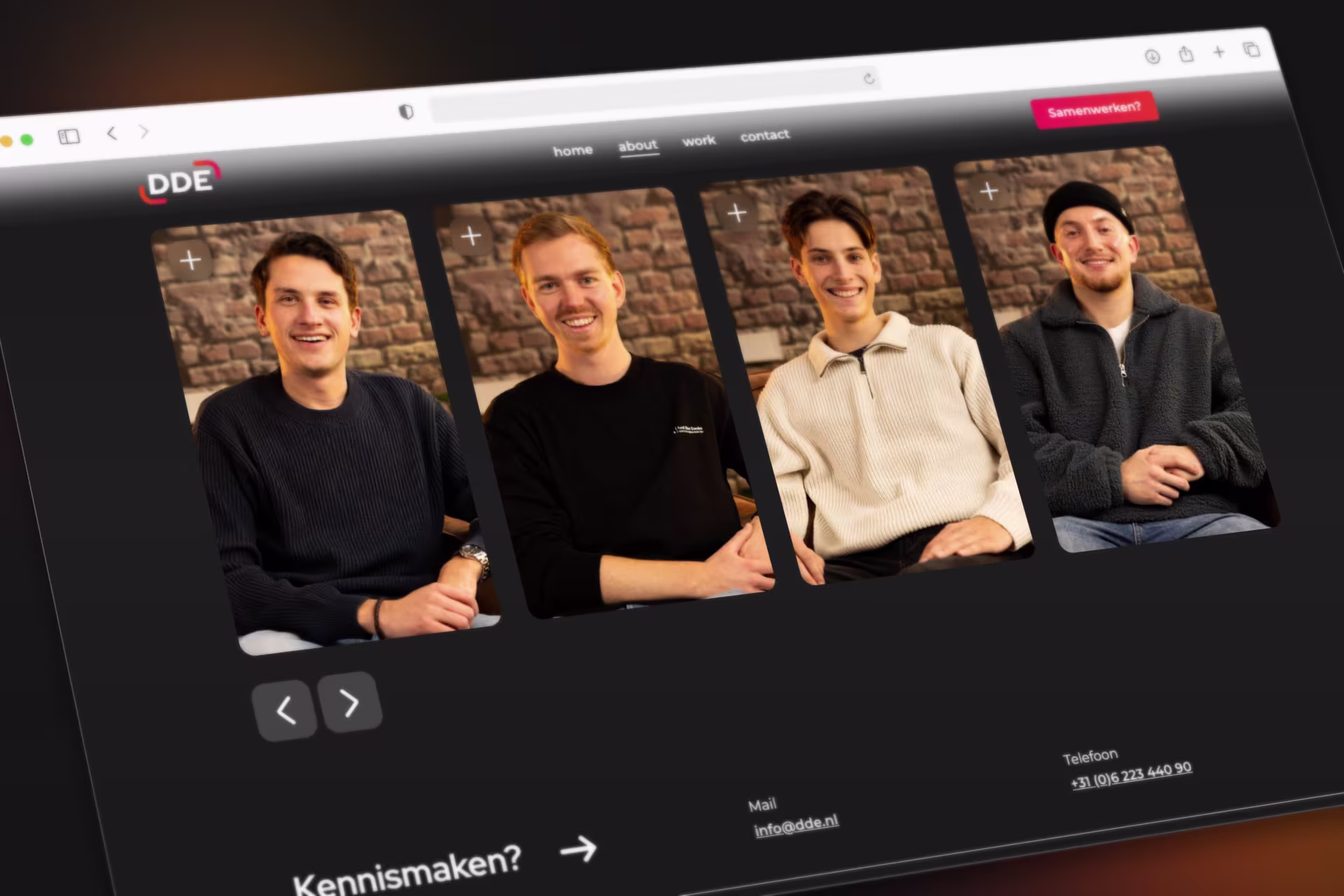 Over ons pagina op de website van DDE
