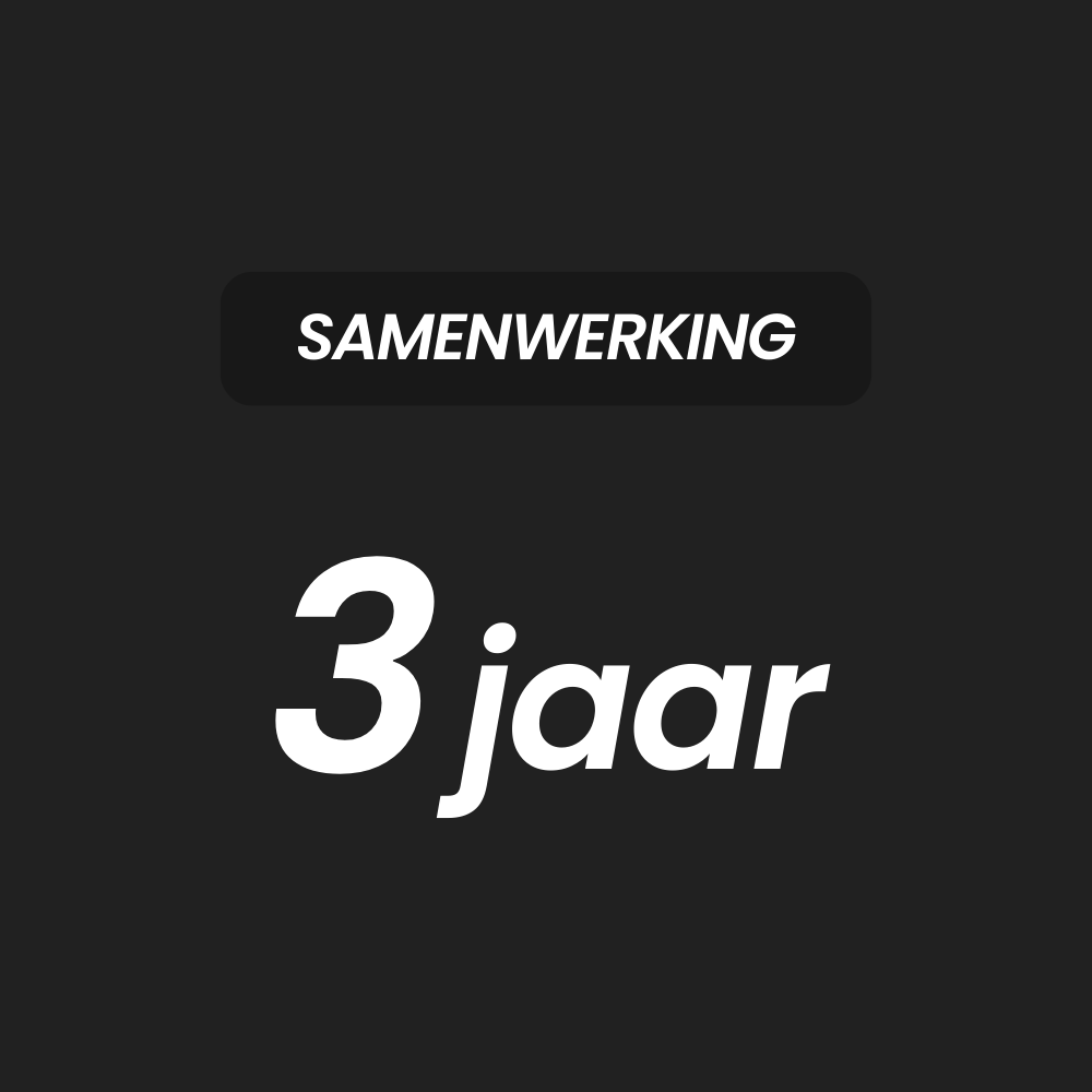 3 jaar samenwerken visual