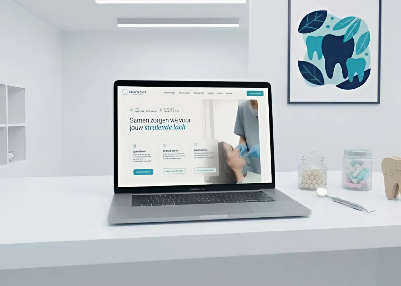 Voorbeeld van de homepage van Bonnez