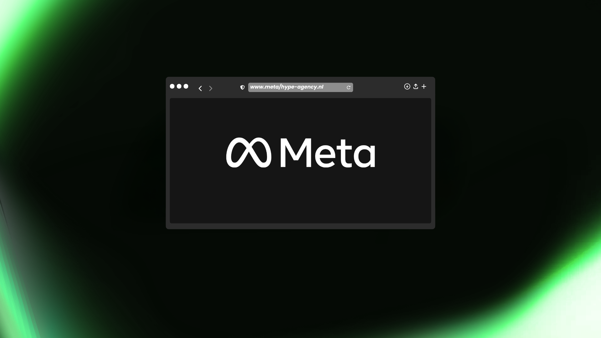 Meta logo in een browservenster bij het artikel waarom Meta zo belangrijk is voor adverteerders