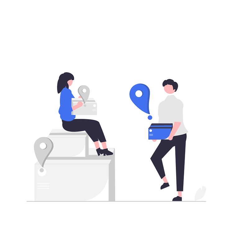 Illustration representing the setup of a data donation study in the Next platform CMS, including sharing instructions and transferring digital data in a privacy-preserving way