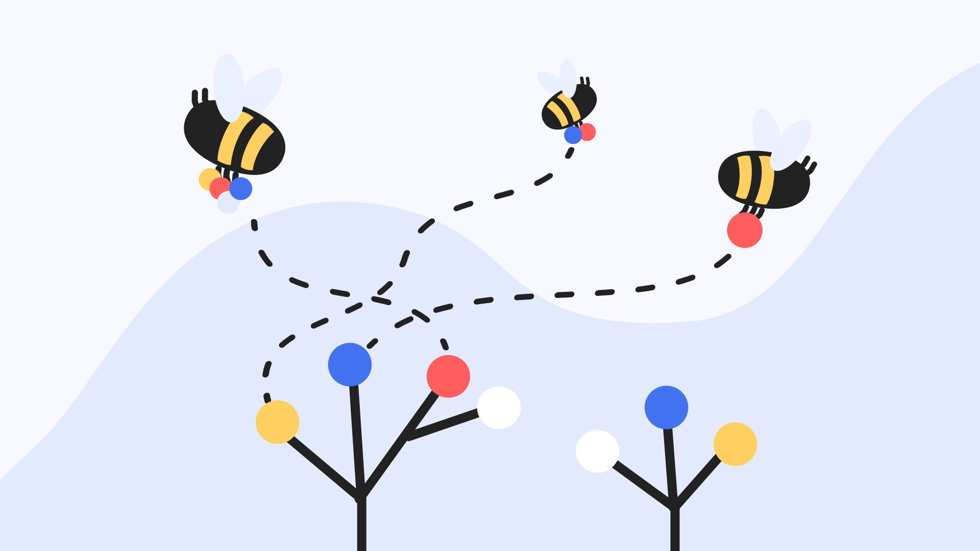 Illustration of a person stepping up a bar chart, representing the process of completing tasks and achieving results in a benchmark challenge on the Next platform.