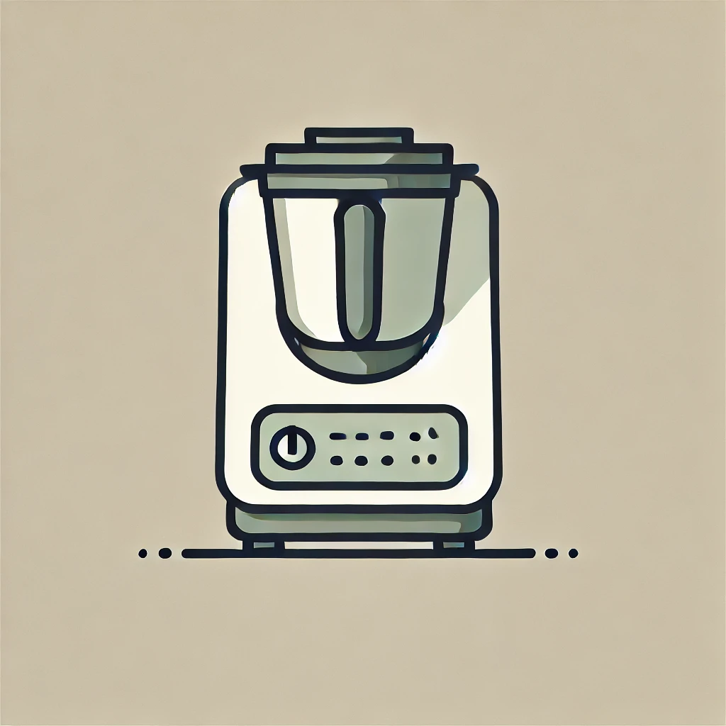 Minimalist drawing of a kitchen blender, representing AI-generated content as a generic output