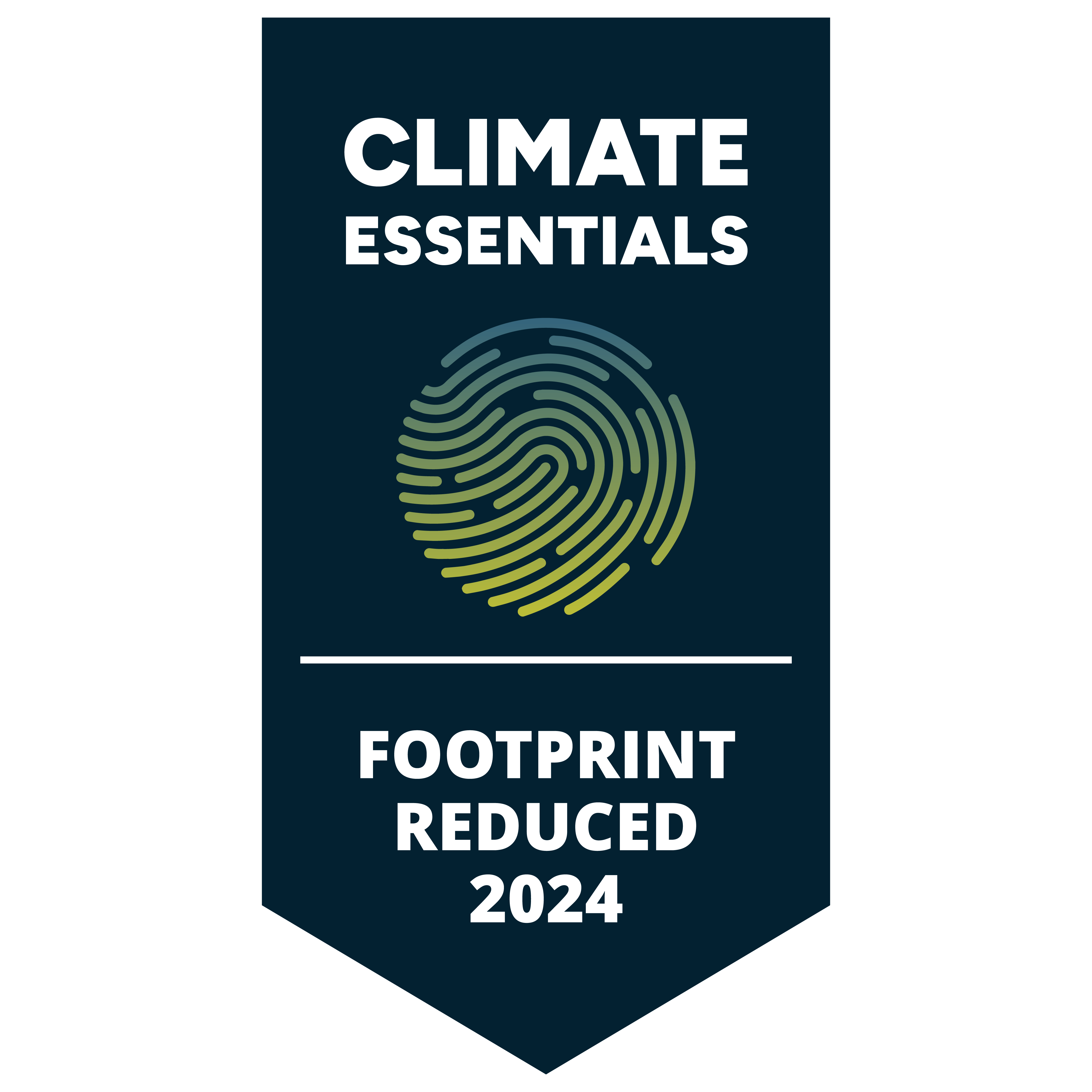 Climate Essentials Footprint Reduced 2024 badge