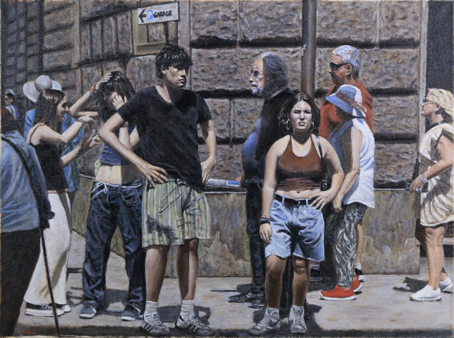 Crowded Street Corner