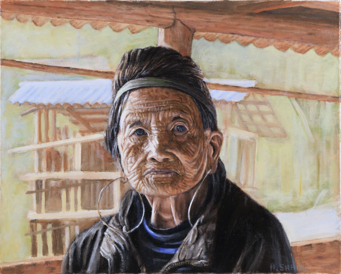 Woman with Weathered Wrinkles