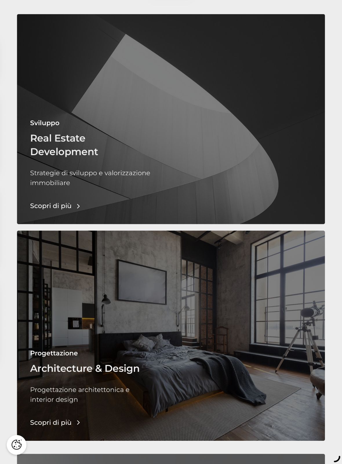 schermata dal sito mati.studio web design leone finzi