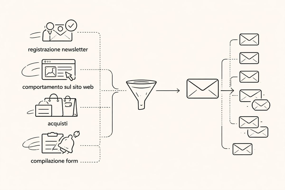 Trigger e azioni nelle automazioni email
