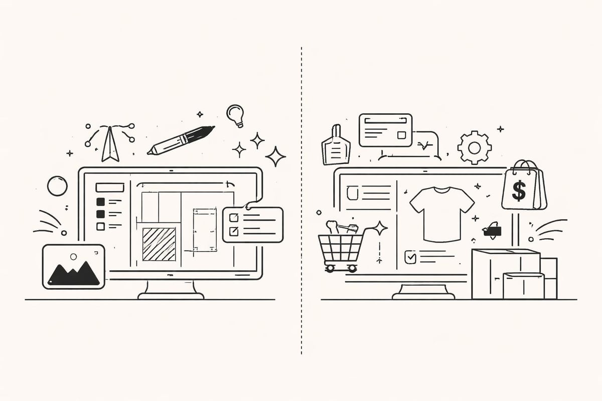 Webflow design approach vs Shopify commerce approach