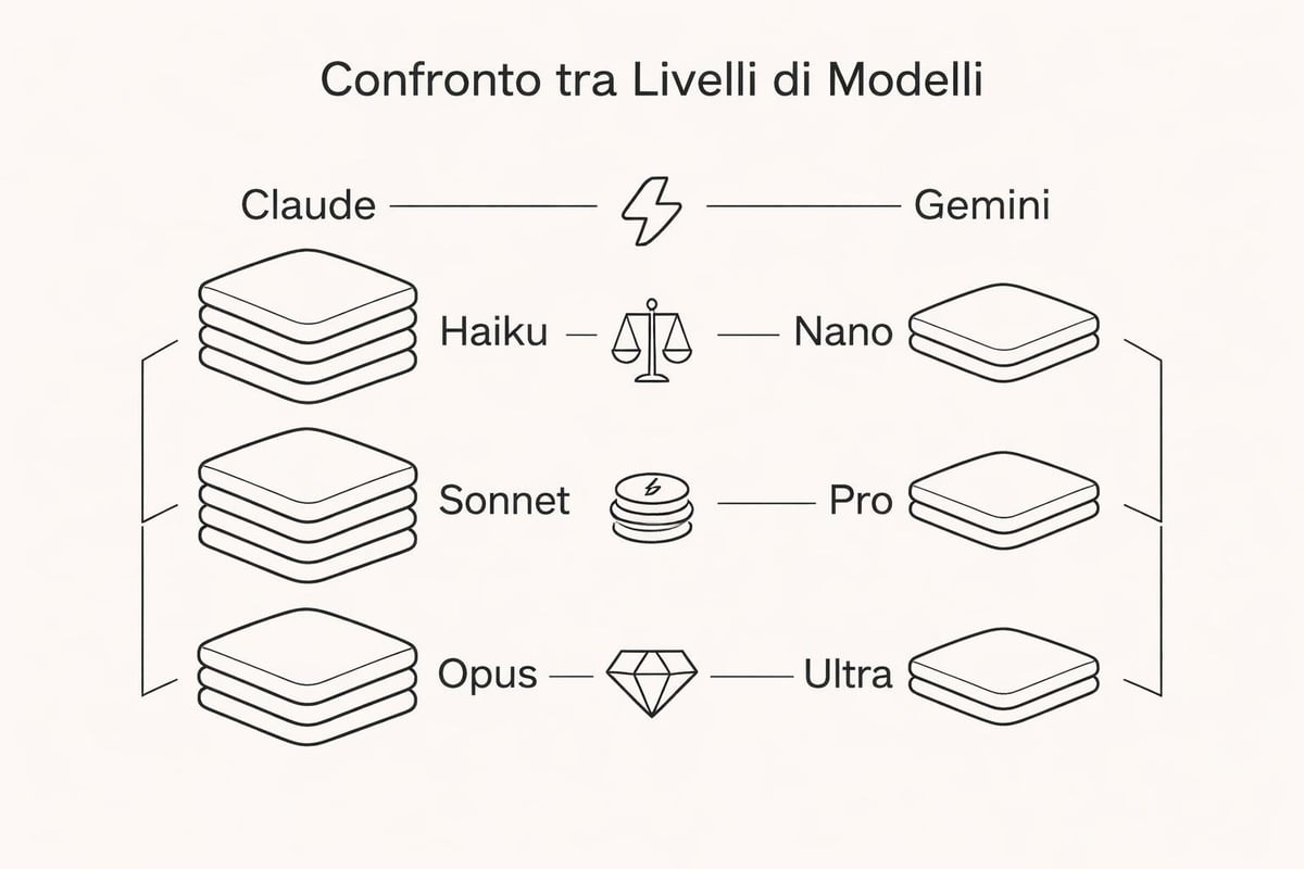 Modelli e versioni di Claude e Gemini