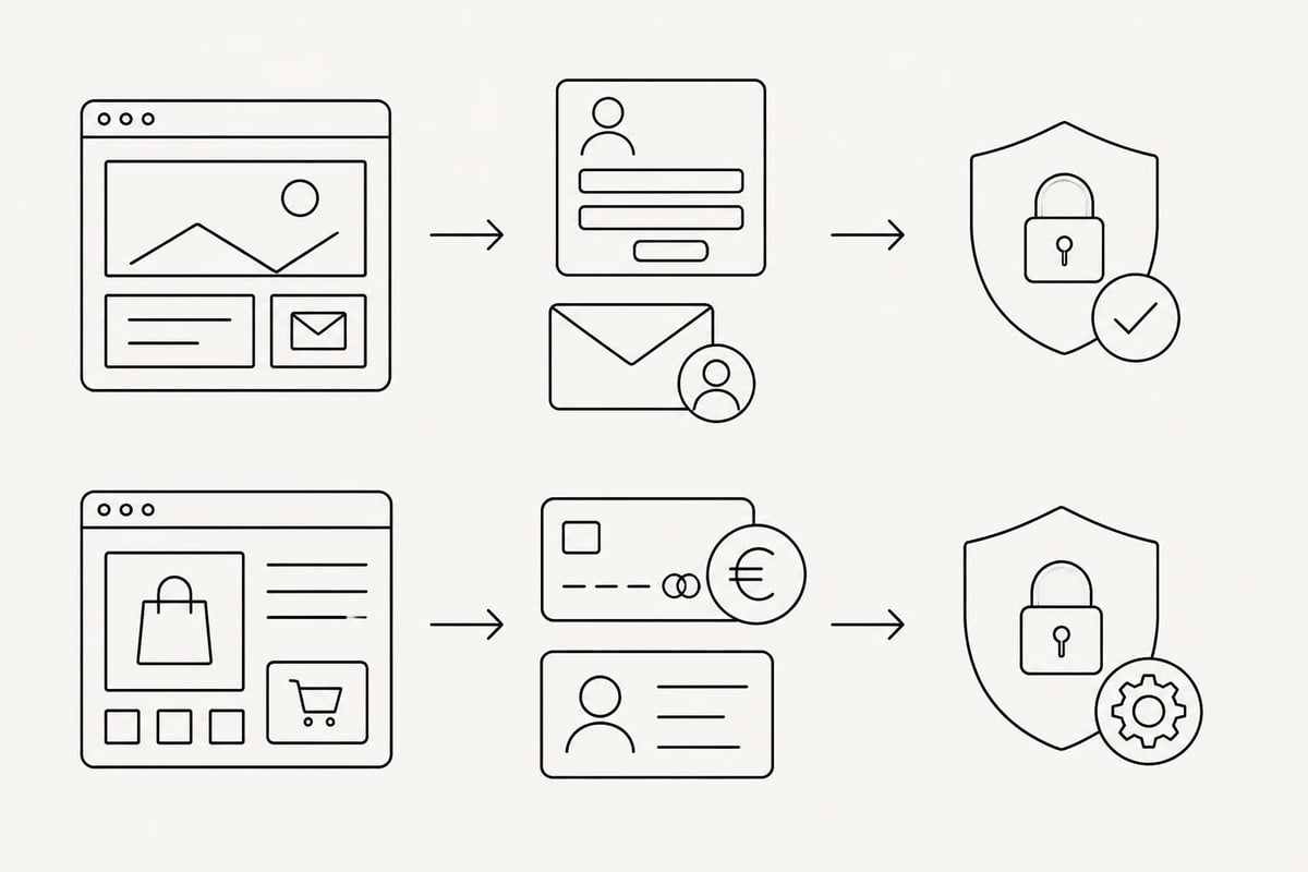 Gestione dati utente sito vetrina vs ecommerce