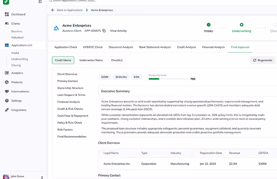 Monitoring Agent Finance