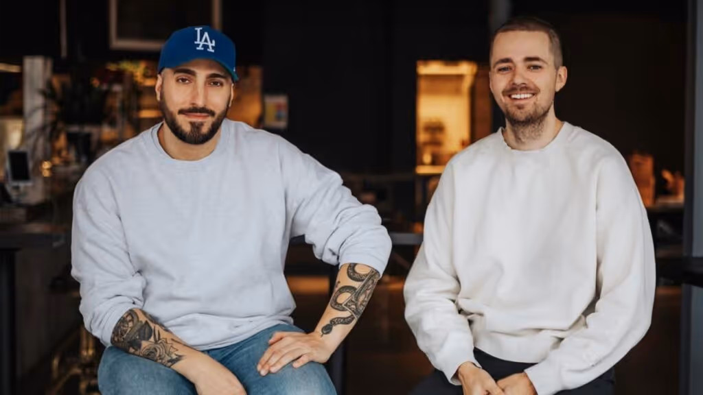 Hobbiesville co-founders Edmond Georges and Logan Fournier standing together