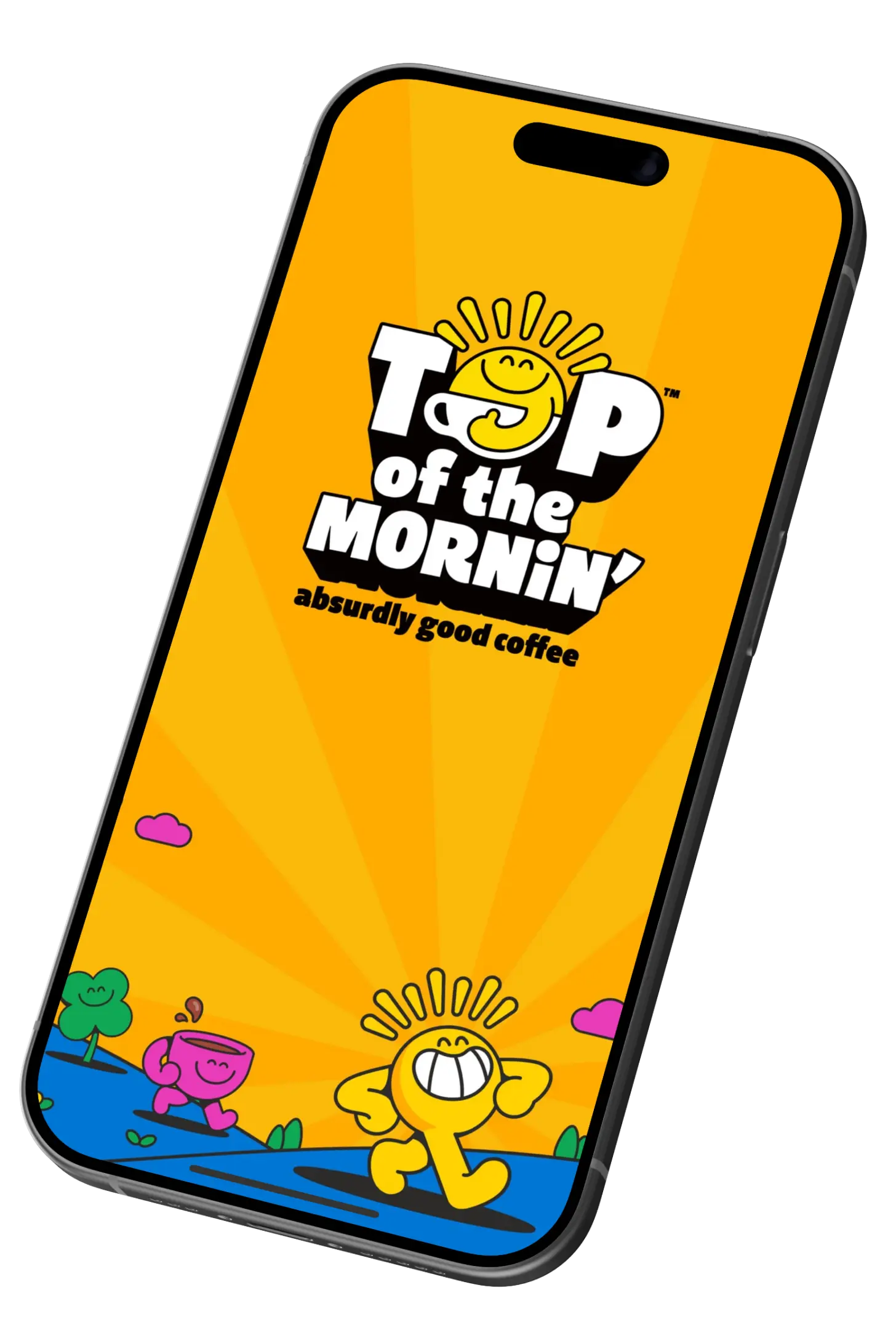 The Top of the Mornin’ app on an iPhone