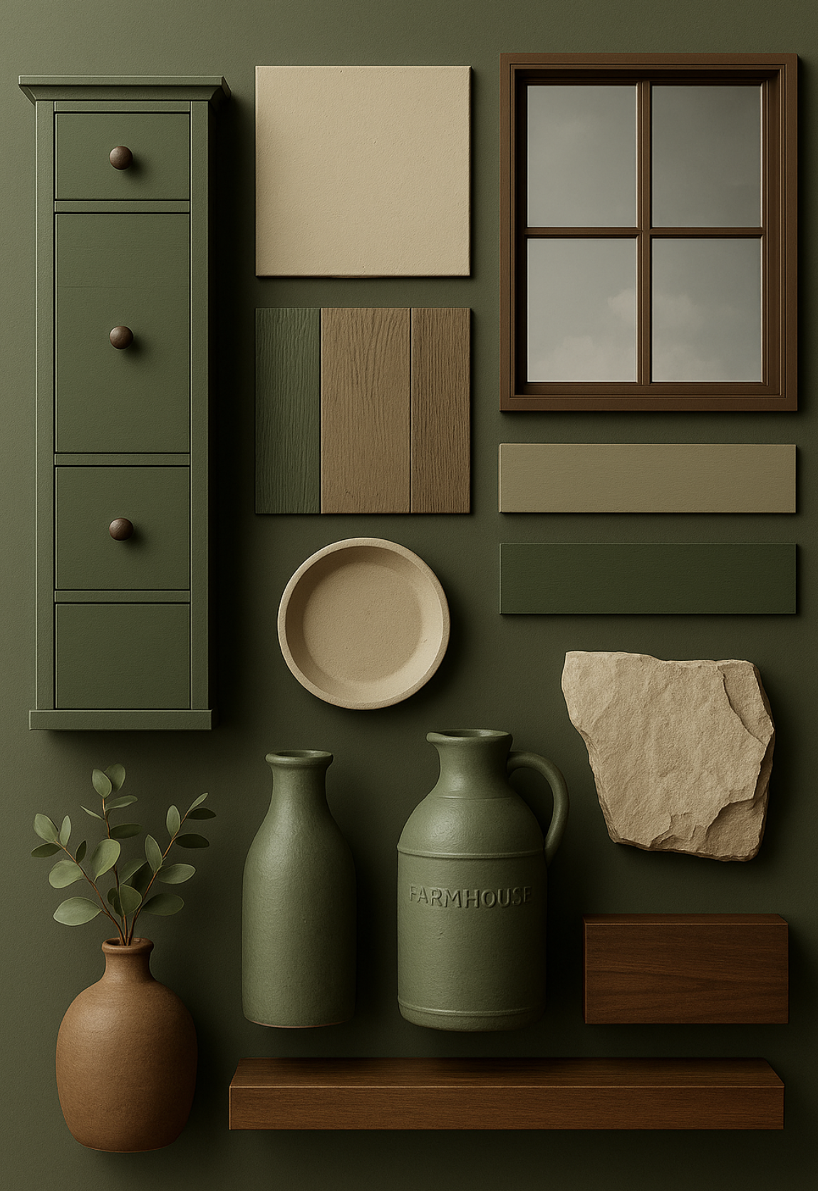 palette de couleurs pour un look rustique naturel