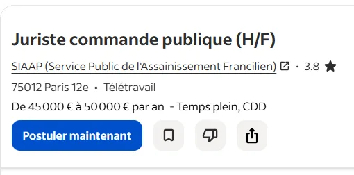 salaire d’un juriste 2026