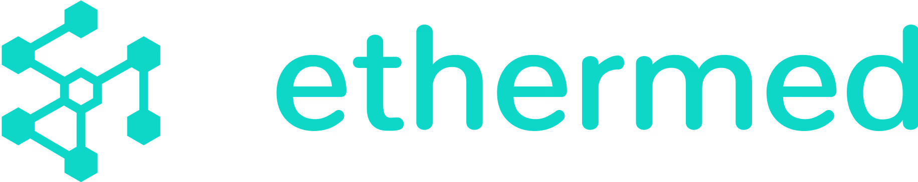 Ethermed horizontal logo in green