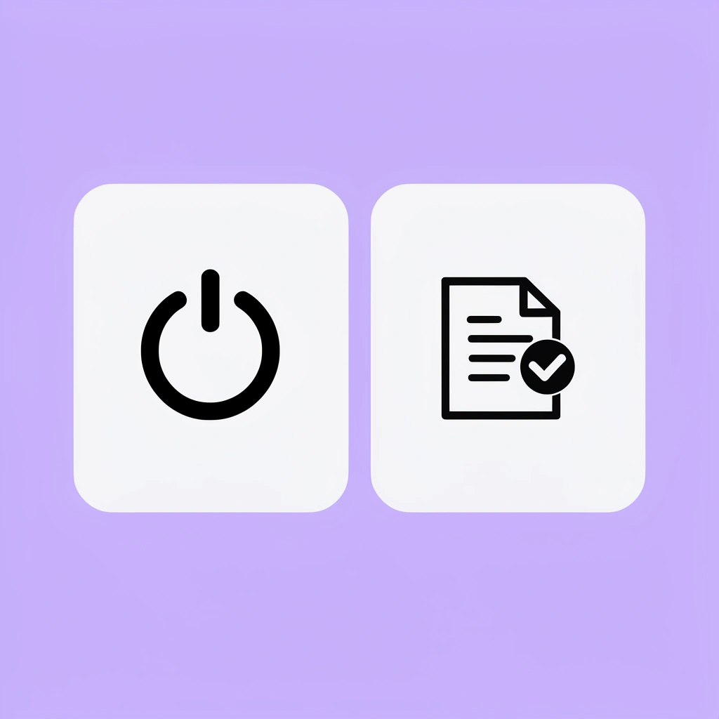 Before and after comparison: left side shows light switch being flipped (incorrect assumption), right side shows formal dissolution checklist (correct process) - How to Dissolve a Corporation in California