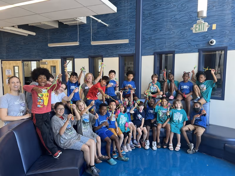 A group of kids of Bale Lab's Brain Camp.