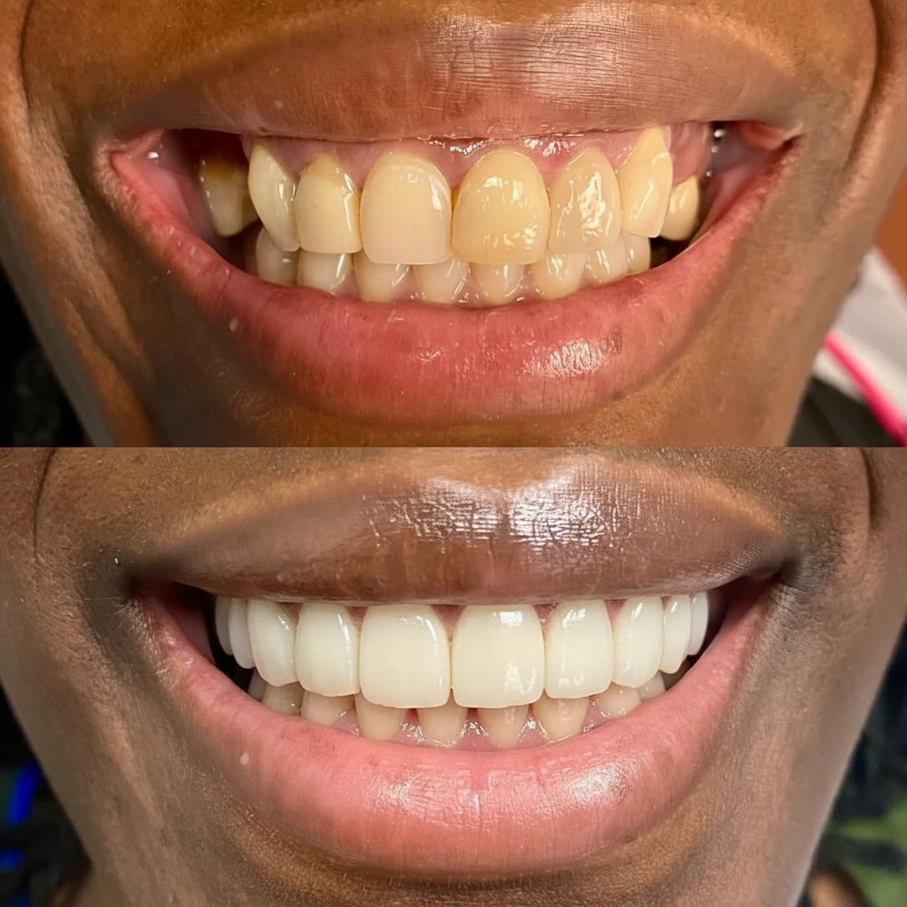 Before-and-after cosmetic dentistry from the best dentist in Northlake near North Charlotte, NC.