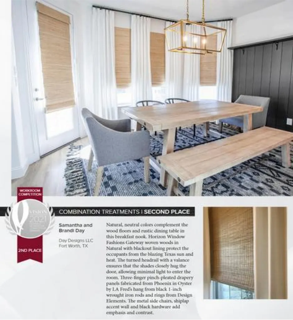 A dining room with a table and chairs.