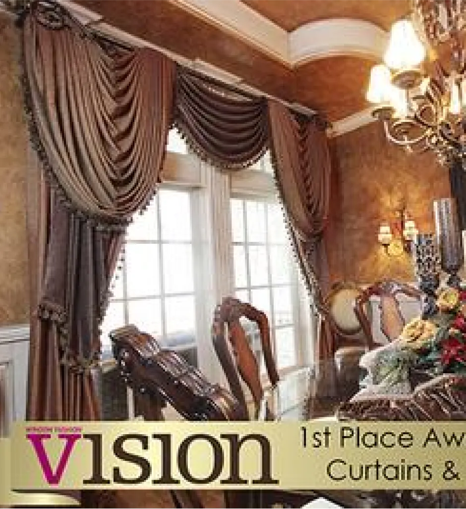 A dining room with a chandelier and chairs.