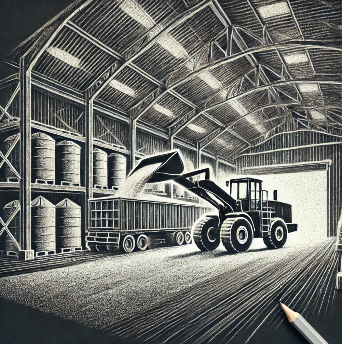 Modern DDGS-CORN production facility – automated animal feed manufacturing