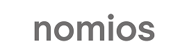 The word 'nomios' in lowercase black font on a white background.