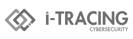 i-TRACING Cybersecurity logo with stylized interlocking geometric shapes.