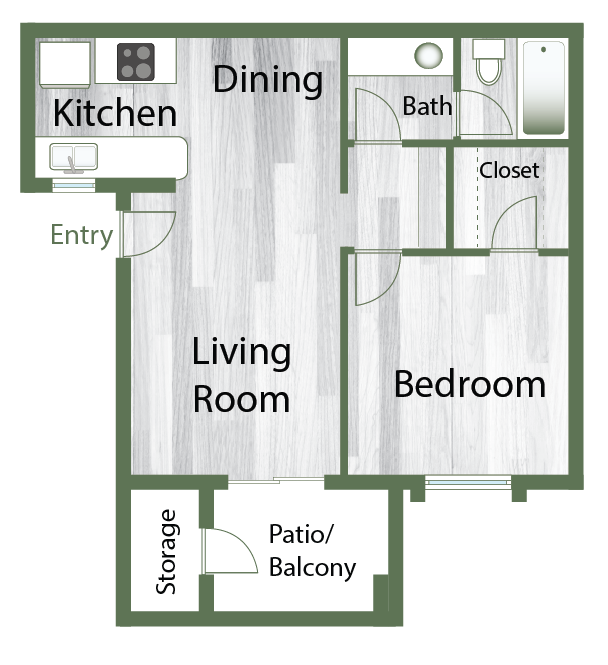 Floor-plan diagram at Montana on Butler.