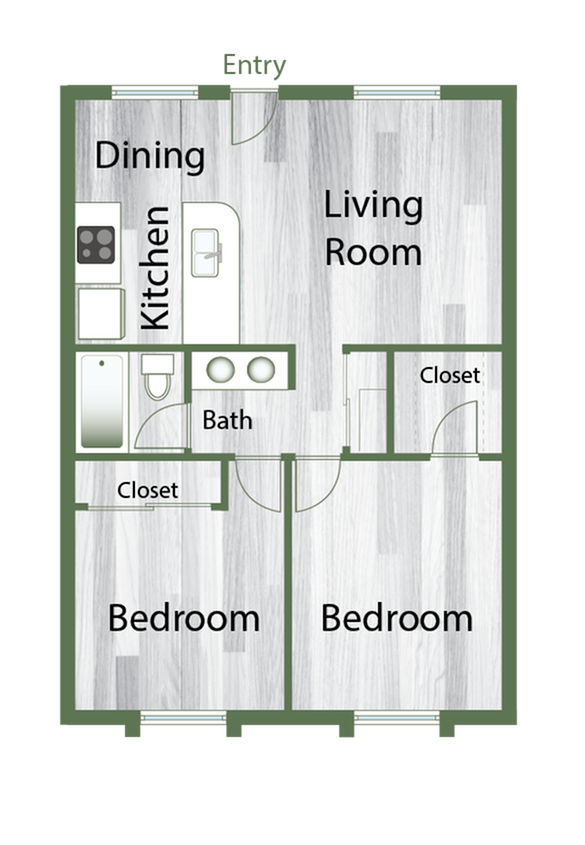 Floor-plan diagram at Montana on Butler.