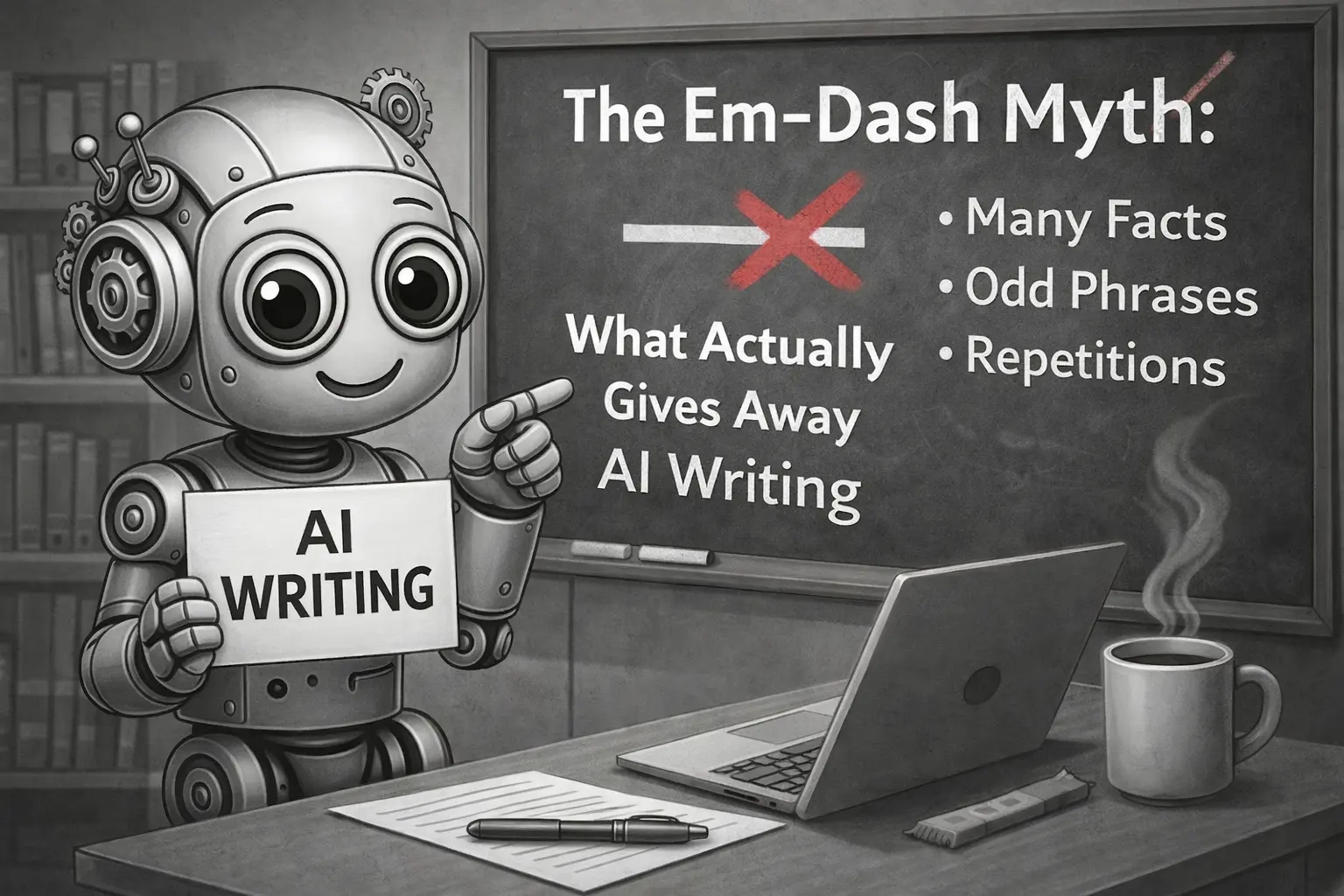The Em-Dash Myth: What Actually Gives Away AI Writing