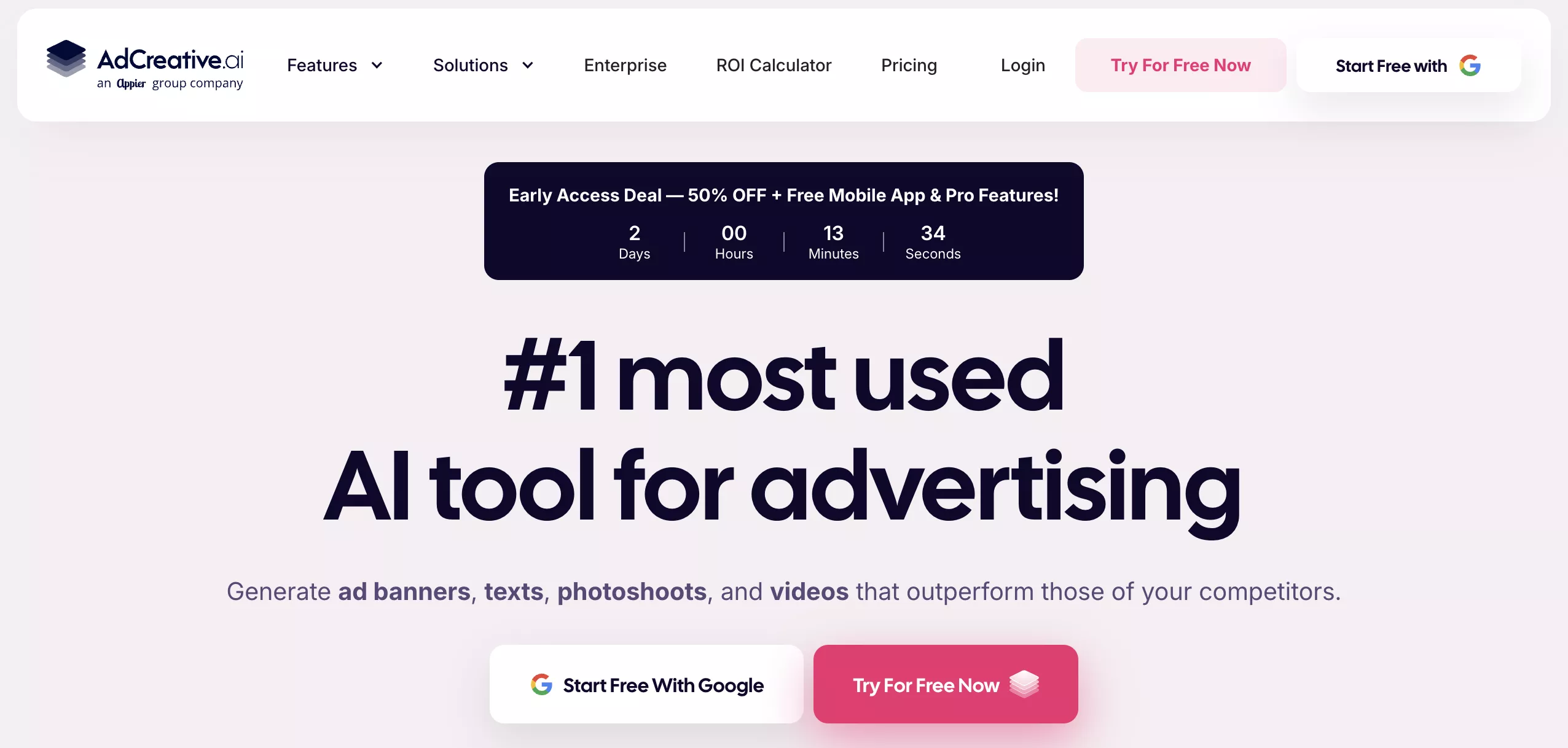 AdCreative.ai website